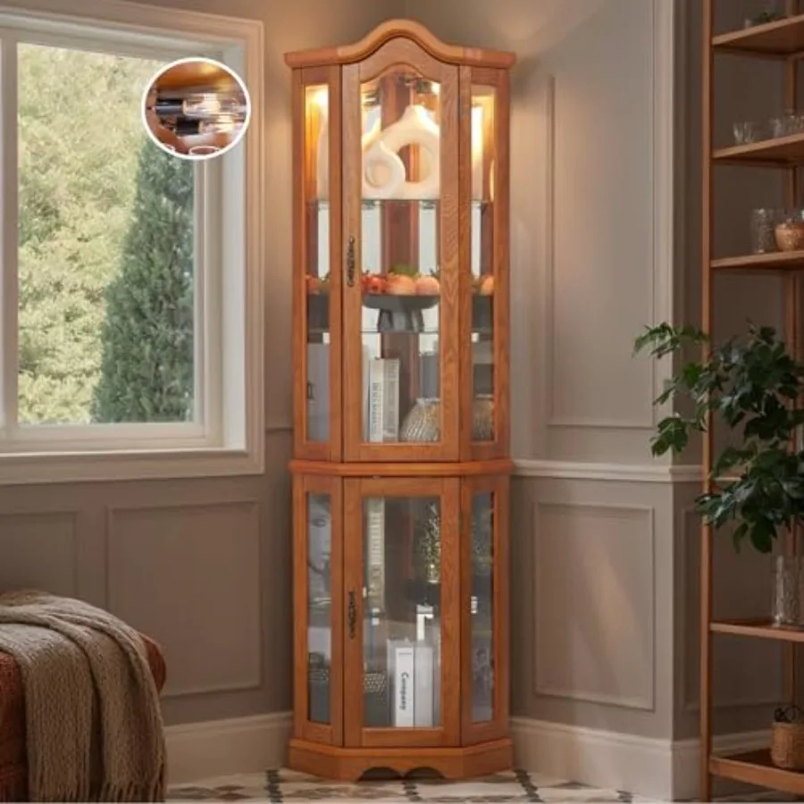 Storage - Vitrine d'angle pour bar et rangement