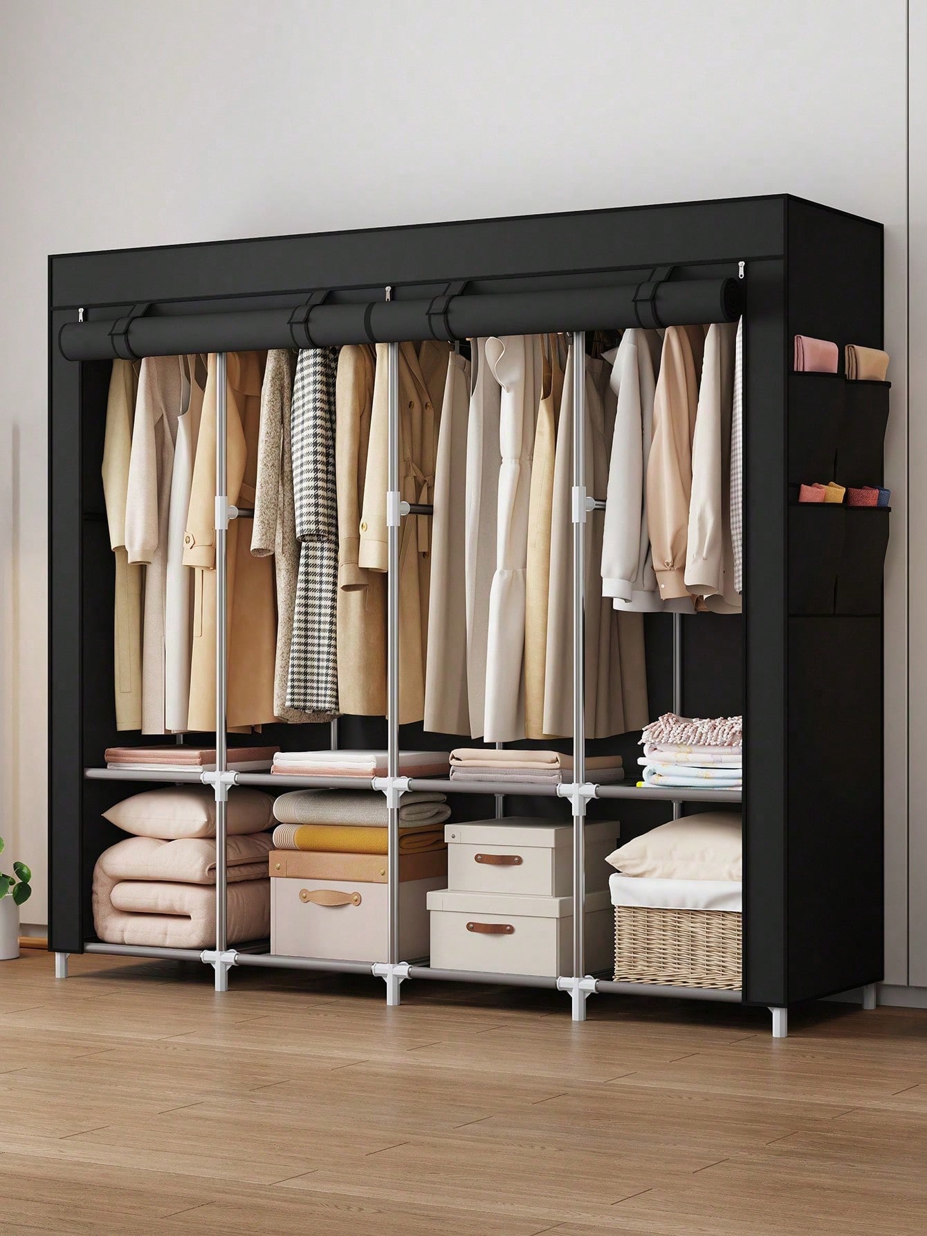 Wardrobe Closet Portable Fabric Cover - Grand placard portable moderne en tissu