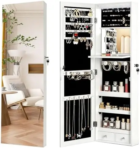 avec miroir pleine longueur, 6 - Full Length Mirror Jewelry Armoire avis et prix