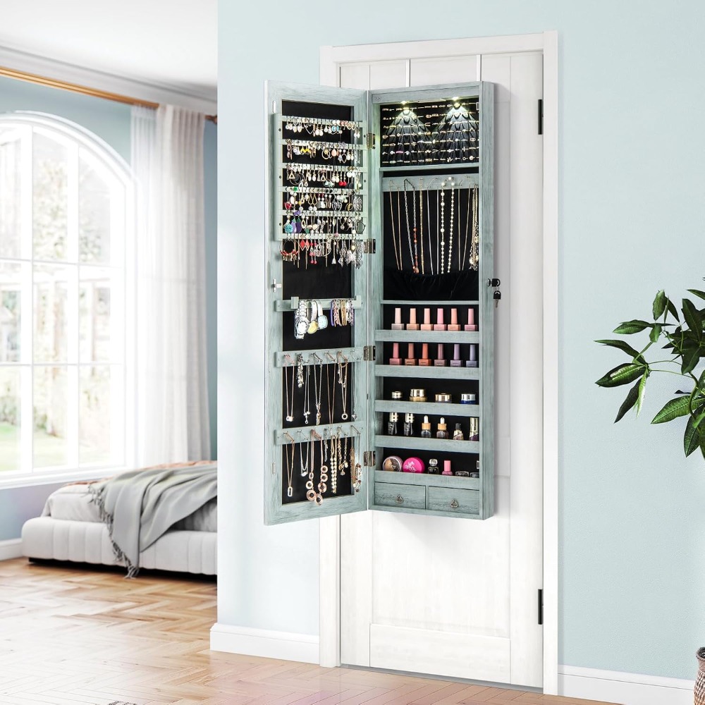 Armoire à bijoux murale ou à p - Full Length Mirror Jewelry Armoire avis et prix