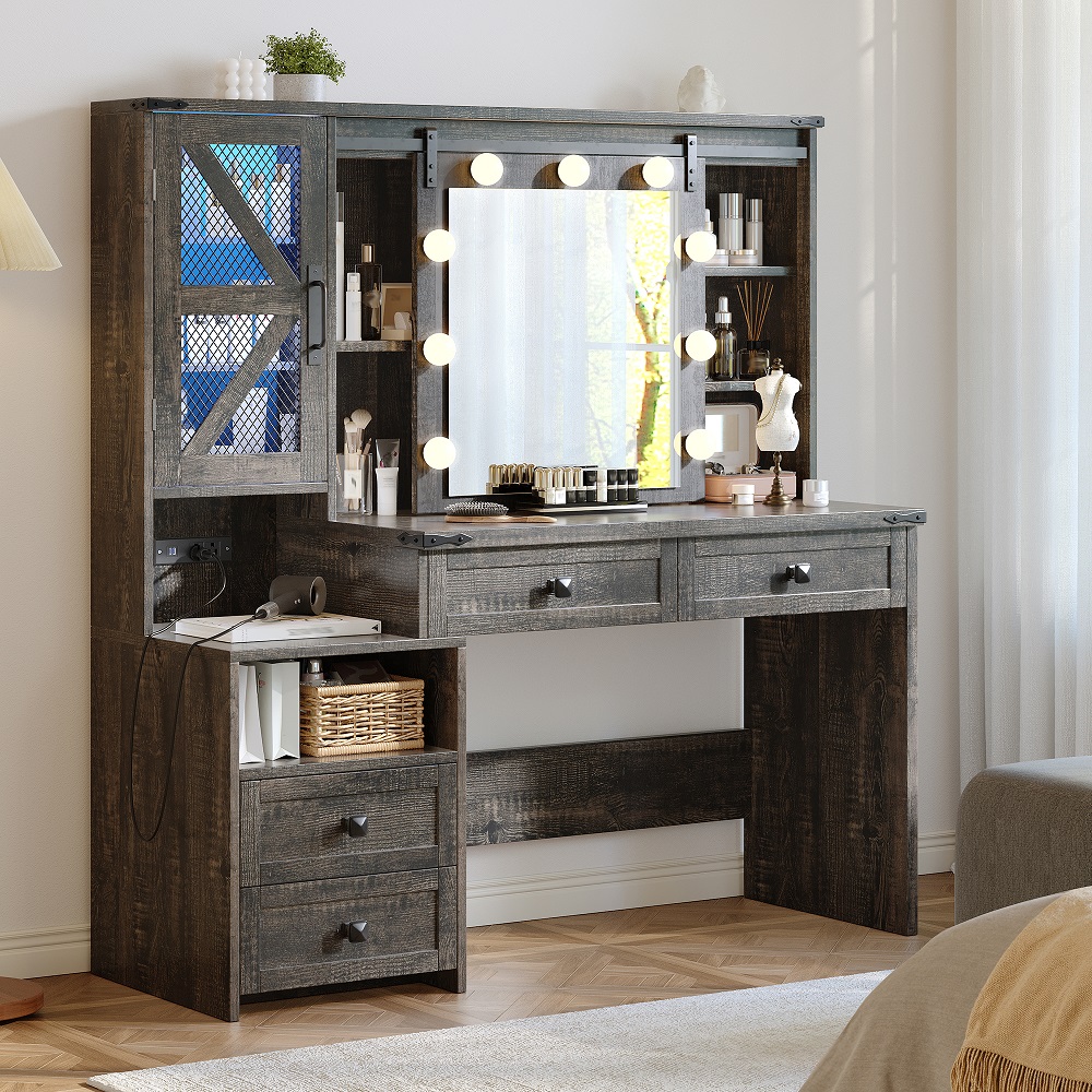 EnHomee Coiffeuse de style far - Dressing Table Vanity With Lighted Mirror avis et prix