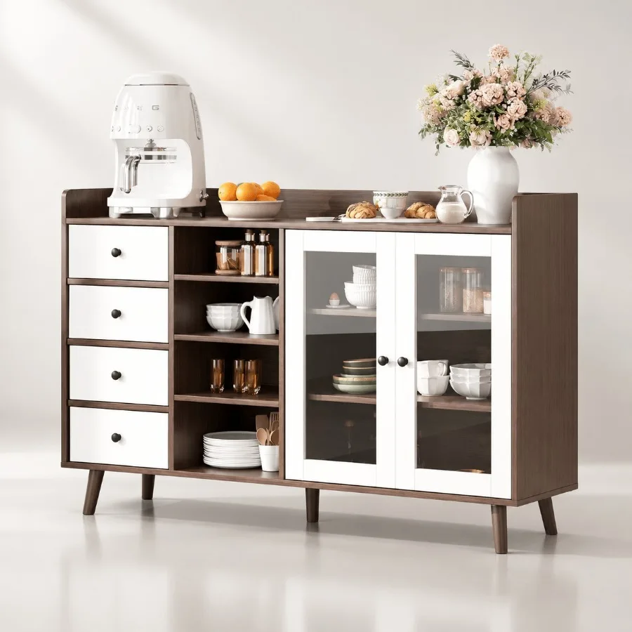 Buffet à portes vitrées pour s - Storage avis et prix