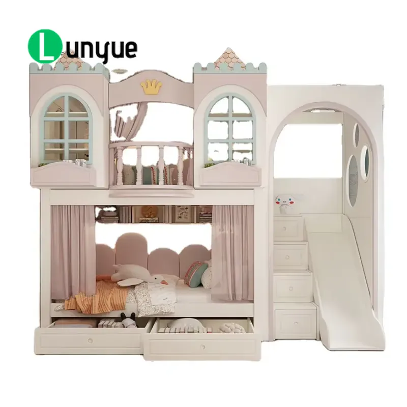 Lit superposé personnalisé Ank - Bunk Bed With Stairs And Slide avis et prix