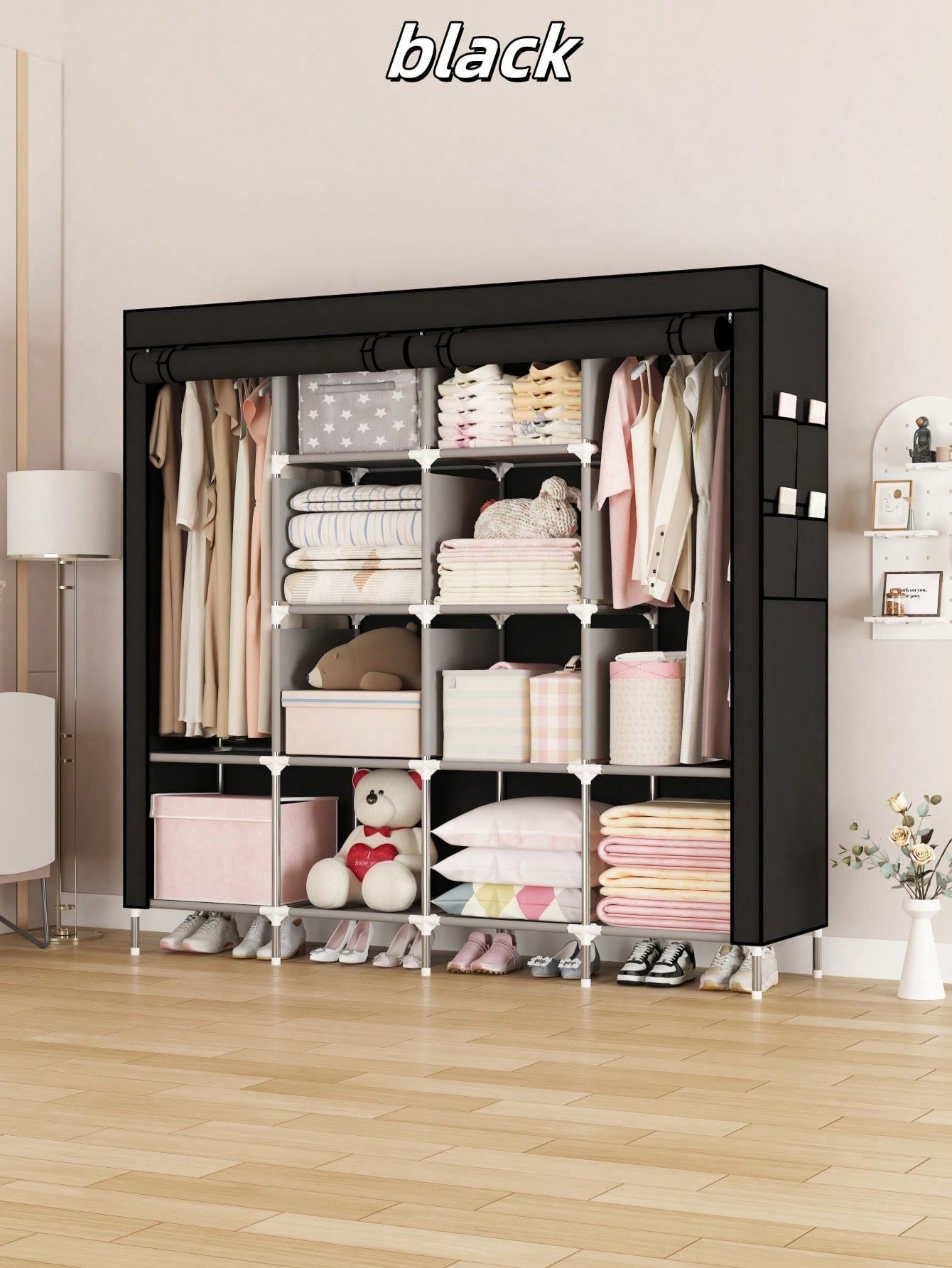 Grand placard portable moderne - Wardrobe Closet Portable Fabric Cover avis et prix